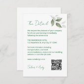 Blattdetailcode RSVP Karte (Vorne/Hinten)