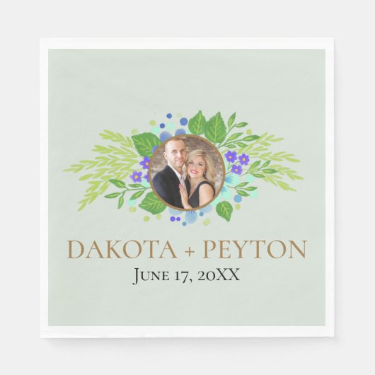 Blätter 08e Hochzeitsessen Napkin Serviette (Vorderseite)