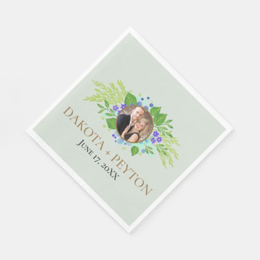 Blätter 08e Hochzeitsessen Napkin Serviette (Ecke)