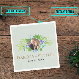 Blätter 08e Hochzeitsessen Napkin Serviette