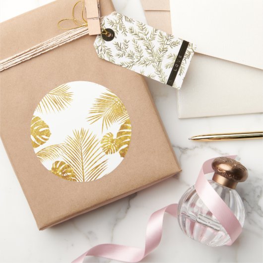 Blätter 10 runder aufkleber (Schenken)