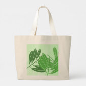 Blätter abstrakter Kunst Jumbo Stoffbeutel (Rückseite)