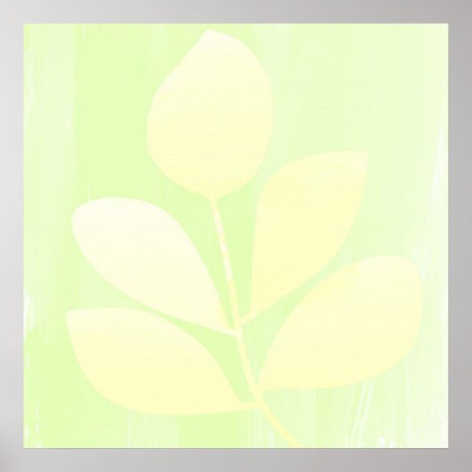 Blätter abstrakter Kunst Poster (Vorne)