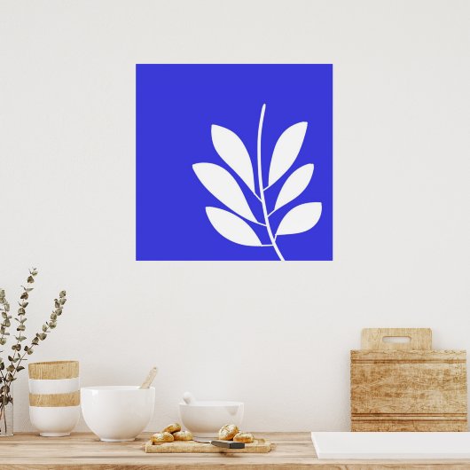 Blätter abstrakter Kunst Poster (Küche)