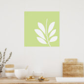 Blätter abstrakter Kunst Poster (Küche)