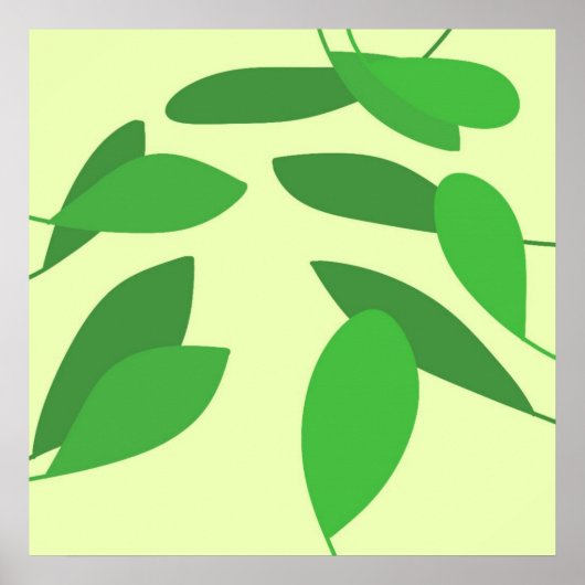 Blätter abstrakter Kunst Poster (Vorne)