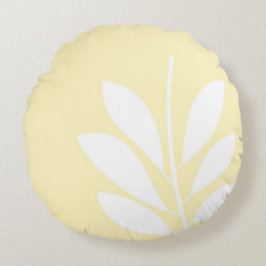 Blätter abstrakter Kunst Rundes Kissen