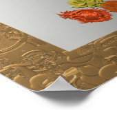 Blätter - Abstraktes Design im Herbst Poster (Ecke)