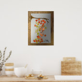 Blätter - Abstraktes Design im Herbst Poster (Küche)