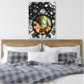 Blätter an einem Herbstmorgen Leinwanddruck (Insitu (Schlafzimmer))