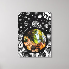 Blätter an einem Herbstmorgen Leinwanddruck