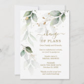 Blätter Änderung der Pläne Brautparty verschoben Einladung (Vorderseite)