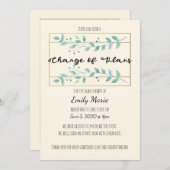 Blätter Änderung der Pläne Kinderduschkarte Einladung (Vorne/Hinten)