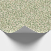 Blätter antikes Design grünes Wrapping Paper Geschenkpapier (Ecke)