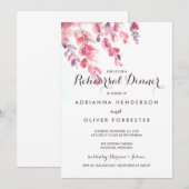 Blätter Aquarell Chic Probe Abendessen Einladung (Vorne/Hinten)