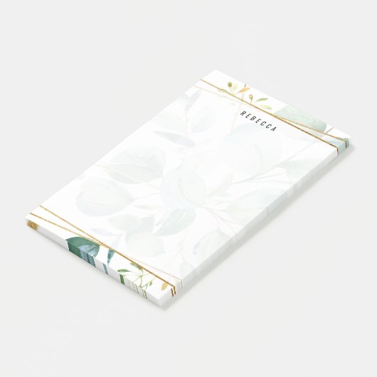 Blätter Aquarell Post-it Klebezettel (angewinkelt)