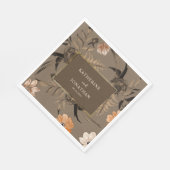 Blätter Asche Hochzeitung mit Blumenblättern Serviette (Ecke)