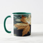 Blätter auf dem Fluss Tasse (Links)