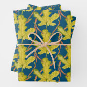 Blätter auf einem Wrapping Paper-Set (Beispiel)
