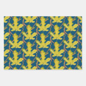 Blätter auf einem Wrapping Paper-Set (Vorderseite)