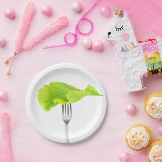 Blätter auf einer Gabel Pappteller (Party)