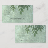 Blätter auf grün visitenkarte (Vorne/Hinten)