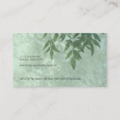 Blätter auf grün visitenkarte (Rückseite)