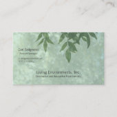 Blätter auf grün visitenkarte (Vorderseite)