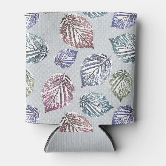 Blätter auf hellgrauem Hintergrund öffnen Dosenkühler (Vorderseite)