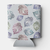 Blätter auf hellgrauem Hintergrund öffnen Dosenkühler (Rückseite)