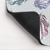 Blätter auf hellgrauem Hintergrund öffnen Mousepad (Ecke)