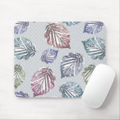 Blätter auf hellgrauem Hintergrund öffnen Mousepad (Mit Mouse)