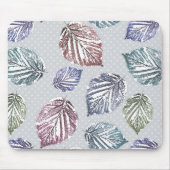 Blätter auf hellgrauem Hintergrund öffnen Mousepad (Vorne)