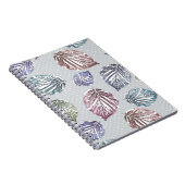 Blätter auf hellgrauem Hintergrund öffnen Notizblock (Rechte Seite)