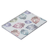 Blätter auf hellgrauem Hintergrund öffnen Notizblock (Linke Seite)