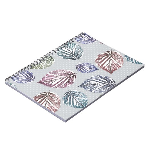 Blätter auf hellgrauem Hintergrund öffnen Notizblock (Linke Seite)