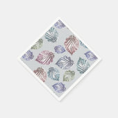 Blätter auf hellgrauem Hintergrund öffnen Serviette (Ecke)