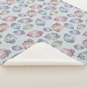 Blätter auf hellgrauem Hintergrund öffnen Sherpadecke (3/4)