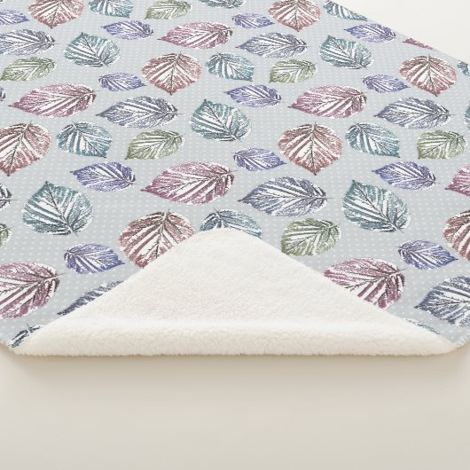 Blätter auf hellgrauem Hintergrund öffnen Sherpadecke (3/4)