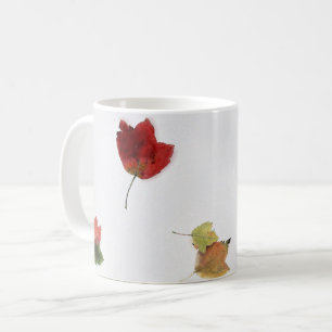 "Blätter auf Schnee" ursprüngliche Kunst durch Kaffeetasse