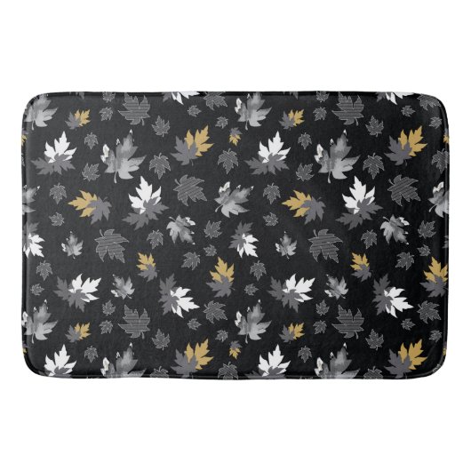Blätter auf schwarz badematte (Vorderseite)