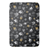 Blätter auf schwarz badematte (Vorderseite Vertikal)