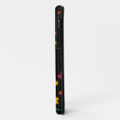 Blätter auf schwarzem Hintergrund Case-Mate iPhone Hülle (Hinten/Links)