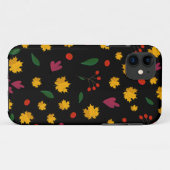 Blätter auf schwarzem Hintergrund Case-Mate iPhone Hülle (Rückseite (Horizontal))
