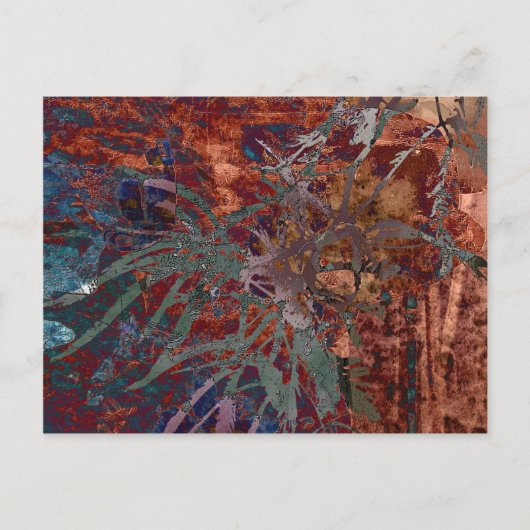 BLÄTTER AUF TORTOISESHELL POSTKARTE (Vorderseite)