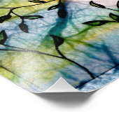 Blätter auf Vellum mit Wasserfarben Fotodruck (Ecke)