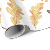 Blätter aus Aquarelleiche und Umhüllungspapier Geschenkpapier (Rolleneckpunkt)