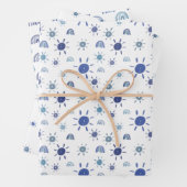 Blätter aus blauem Sonnenschein und Regenbogen (Beispiel)