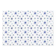 Blätter aus blauem Sonnenschein und Regenbogen