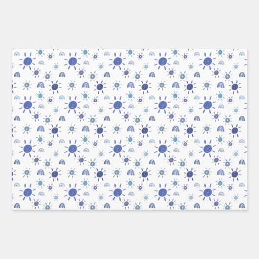 Blätter aus blauem Sonnenschein und Regenbogen (Vorderseite)